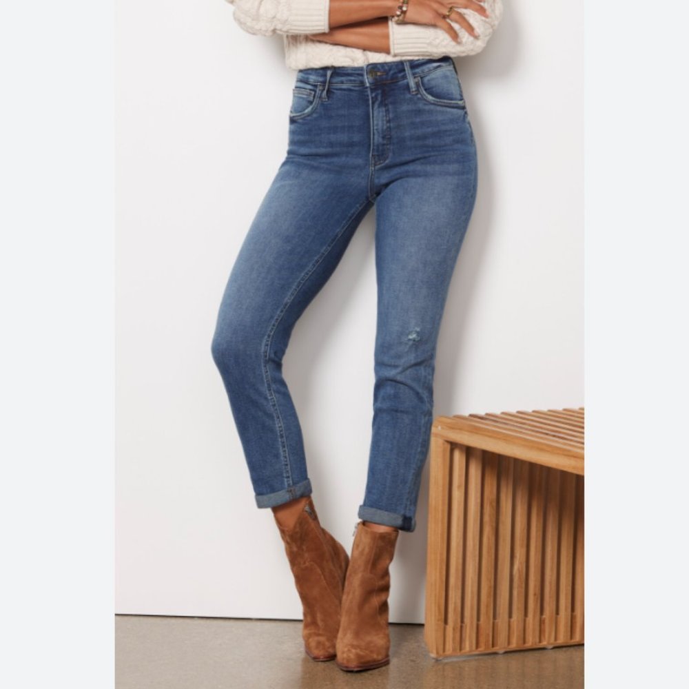Kut from the Kloth Rachael Fab Ab Mom Jeans Roll Cuff
